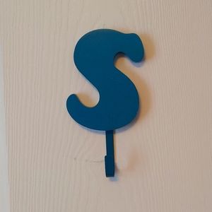 Letter S Wooden Wall Hook